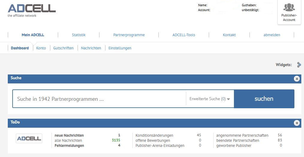Adcell Dashboard